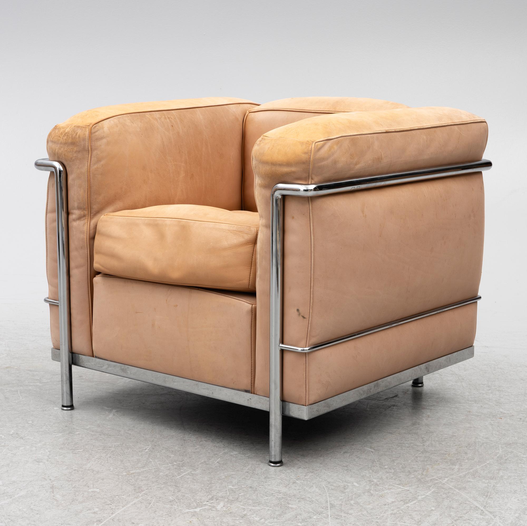 Le Corbusier (Charles-Édouard Jeanneret), , Pierre Jeanneret & Charlotte Perriand, fåtölj, "LC2", Cassina, Italien.
