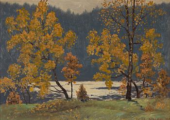 Oskar Bergman, oil on panel, signed and dated 1932.