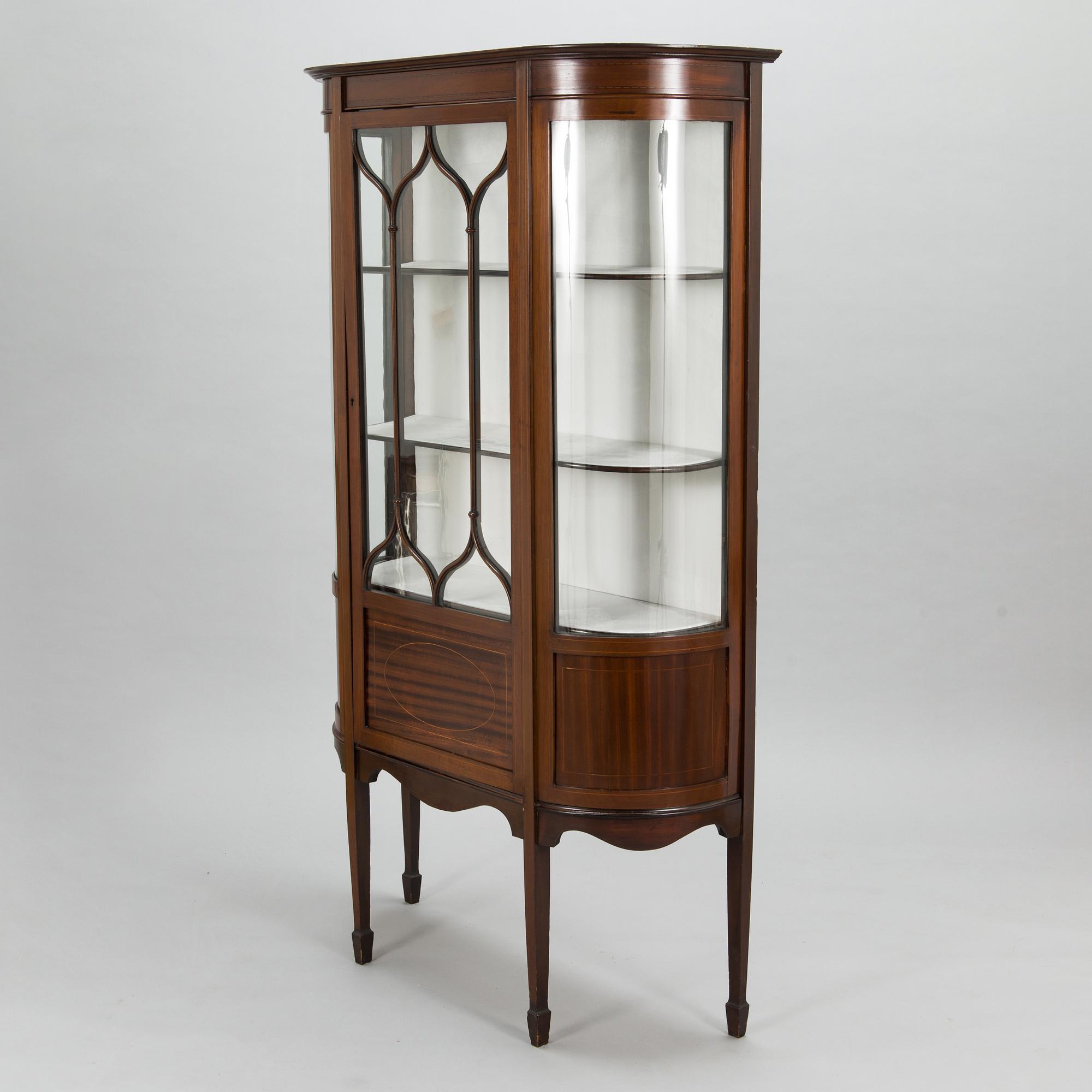 A 20th century English display cabinet.