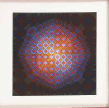 Victor Vasarely, portfolio with 5 silkscreen in colours, 1977, signed 85/250.