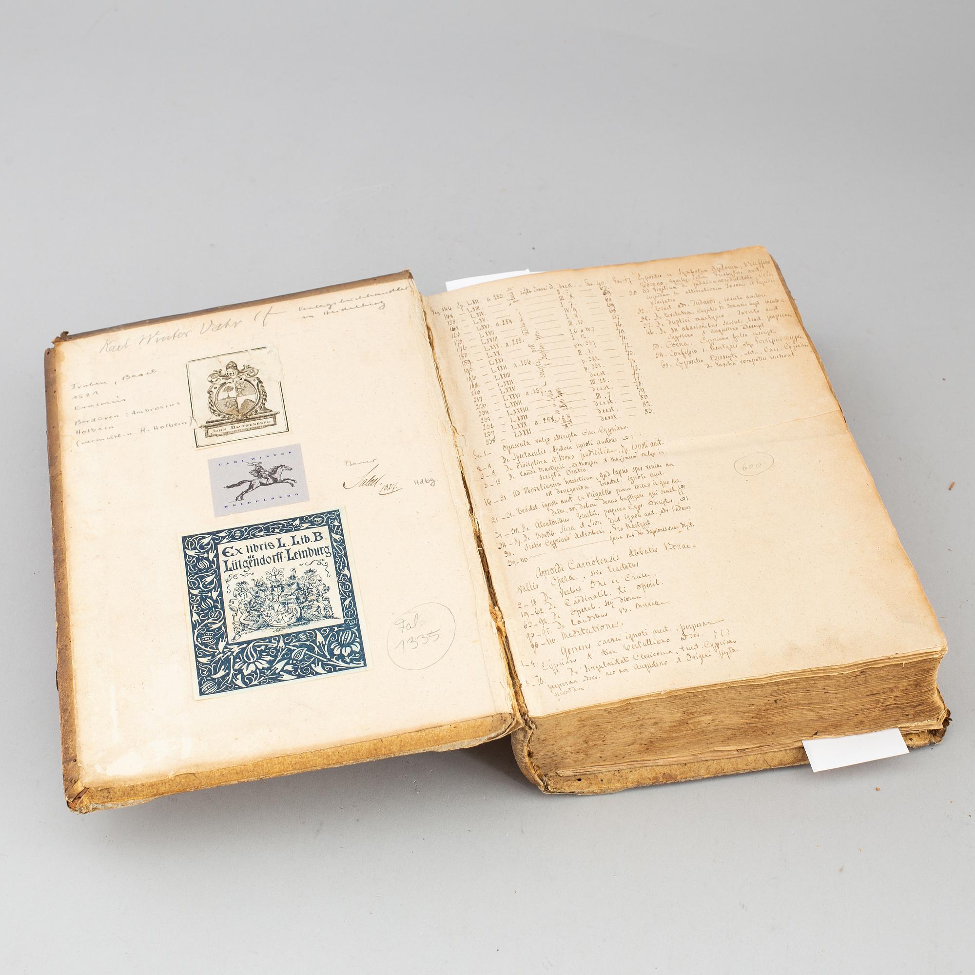 BOOK, Printed by Froben, 1521.