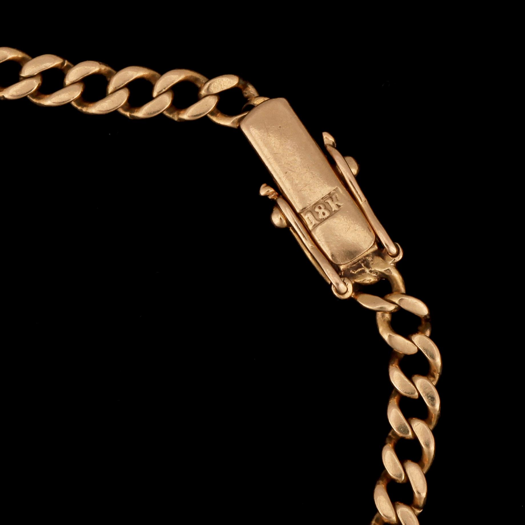 HALSKEDJA OCH ARMBAND, 18k guld. Vikt 19g.