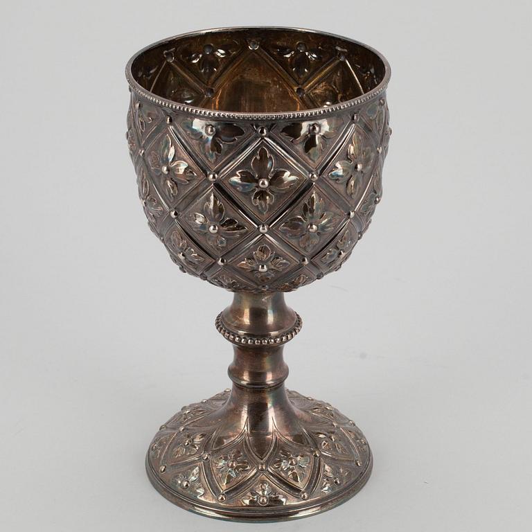 BÄGARE, silver, John Dixon & Sons, Sheffield. Vikt 431 g.