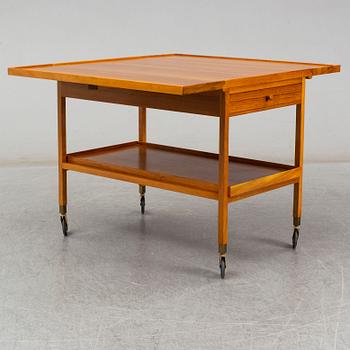 JOSEF FRANK, a walnut tea trolley model 470, Svenskt Tenn, Sweden.