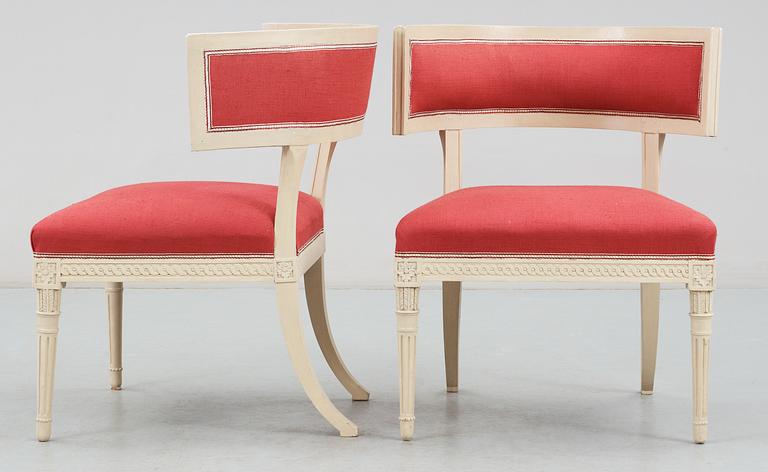 A pair of late Gustavian armchairs by E. Ståhl.