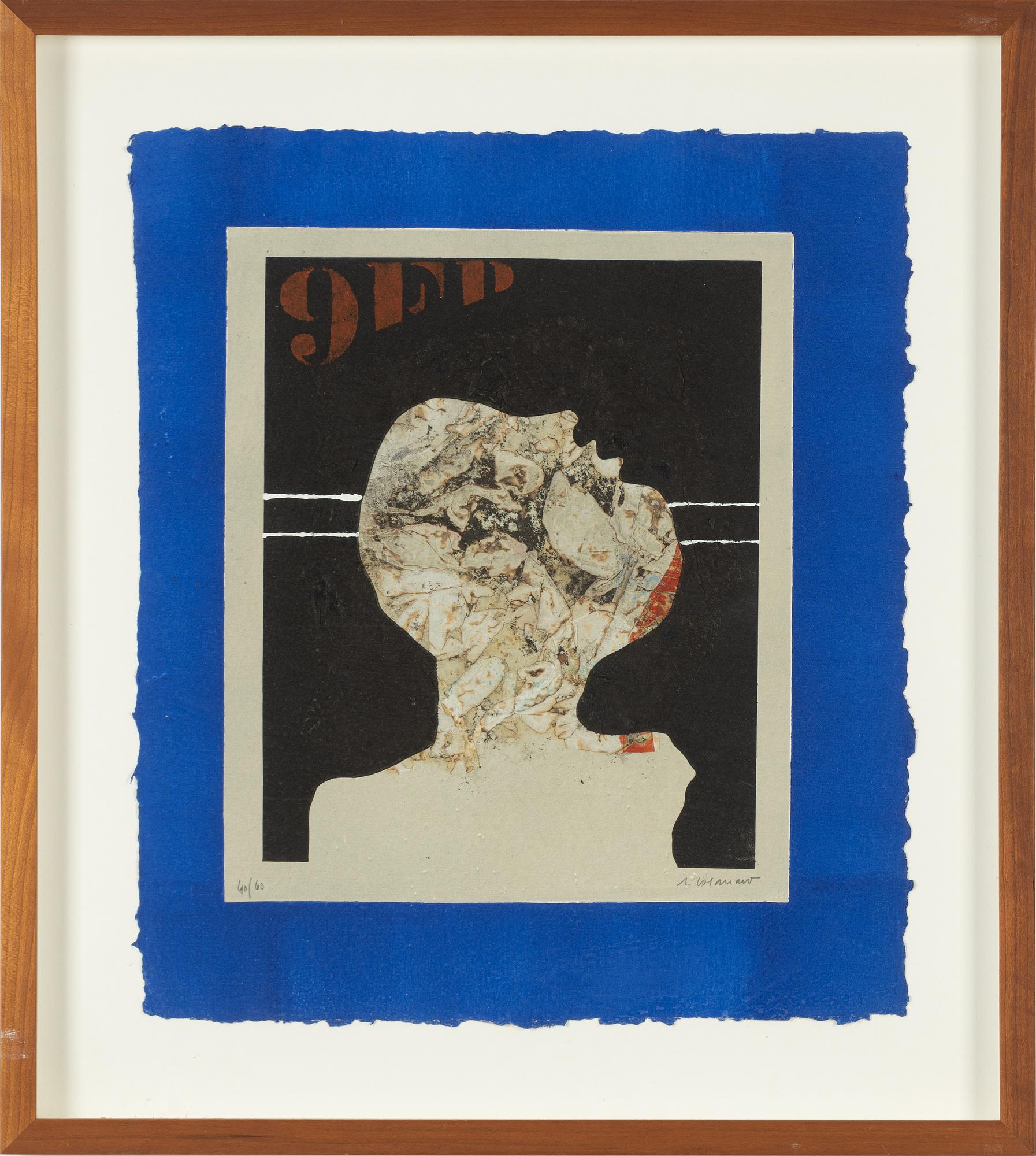 James Coignard, carborundumetsning, signerad 60/60.