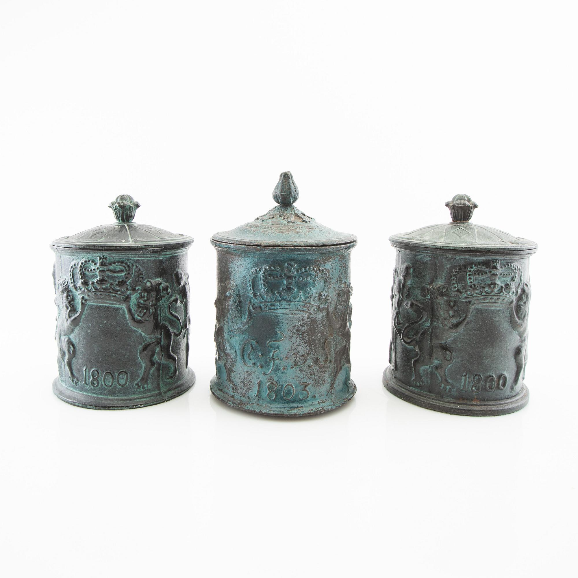 Tobacco tins 3 pcs., including Hällefors factory 20th century.