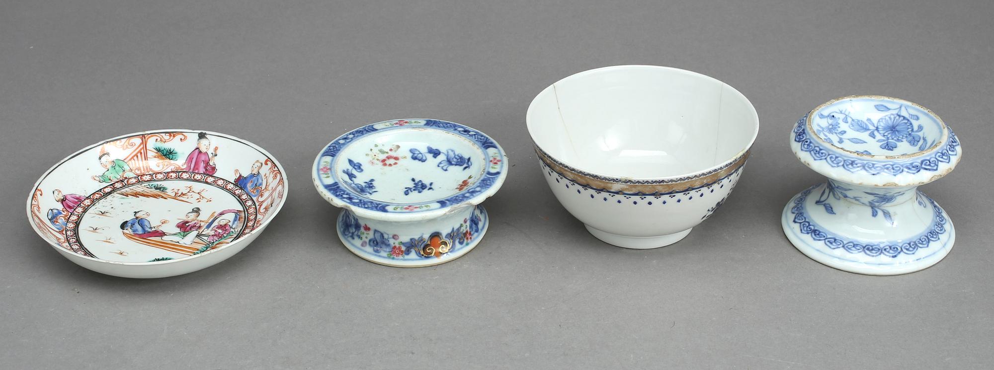 PARTI PORSLIN, 12 delar, Kina, Qingdynastin, mestadels, Qianlong, 1700-tal.