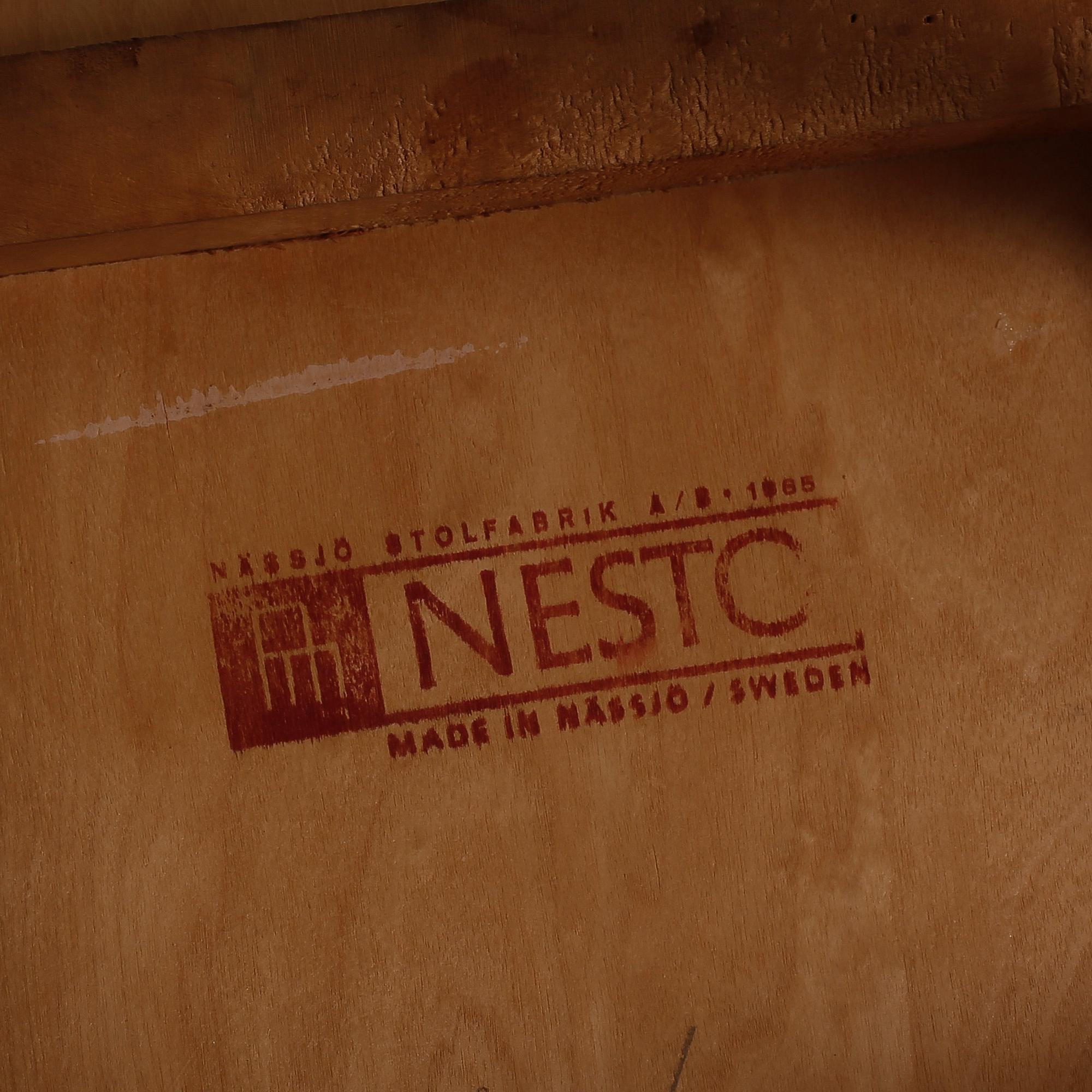 KARMSTOLAR, 4 st, "Nesto", Nässjö stolfabrik, 1900-talets andra hälft.
