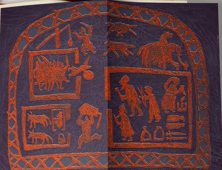 Jordi Arkö, Colour lithographic portfolios/bookworks, 2 pcs, "The Longships" by Frans G Bengtsson, 1991.