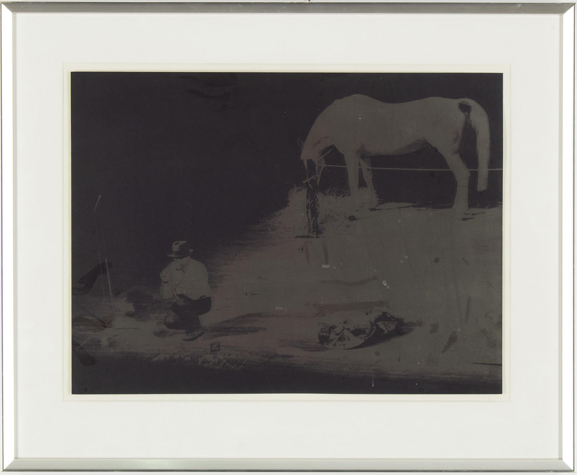 Joseph Beuys, screenprint på PVC spegelfolie, otydligt signerad.