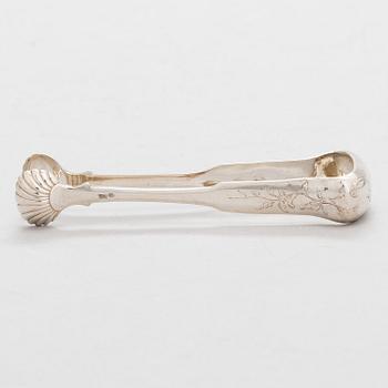 A Russian silver sugar tong, mark of Carl Johann Tegelsten, Saint Petersburg, 1844.