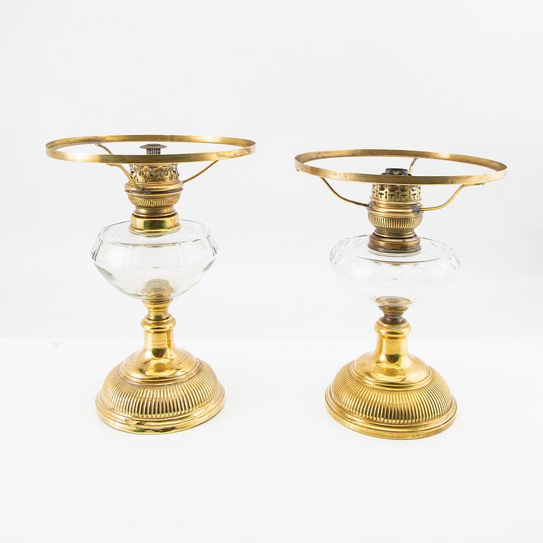 Table oil lamps, 2 pcs, early 20th century.