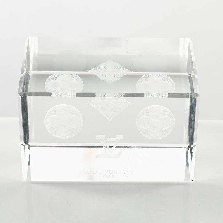 Louis Vuitton, a monogram crystal paper weight.