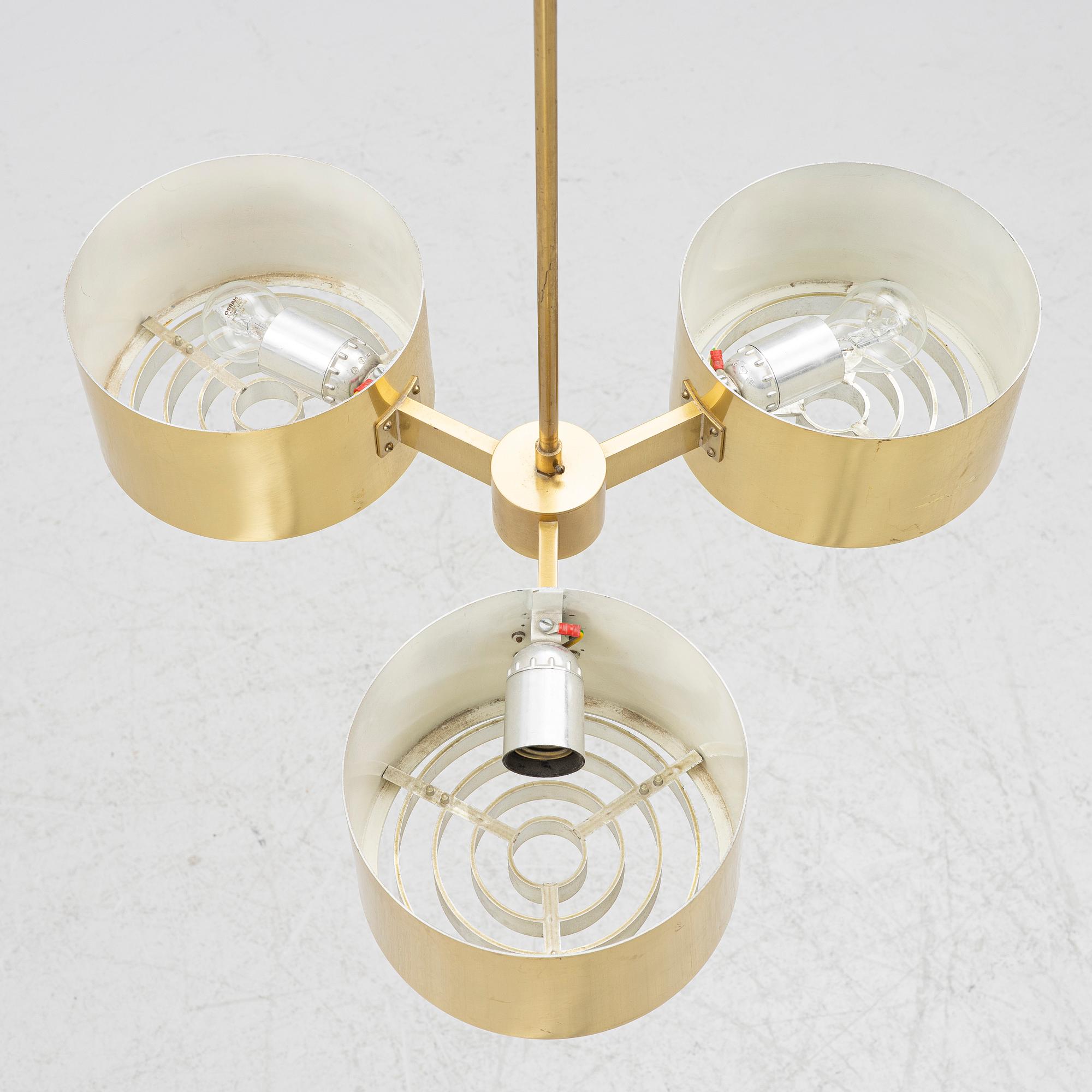 Hans-Agne Jakobsson, Ceiling lamps, a pair, 1960s/70s.