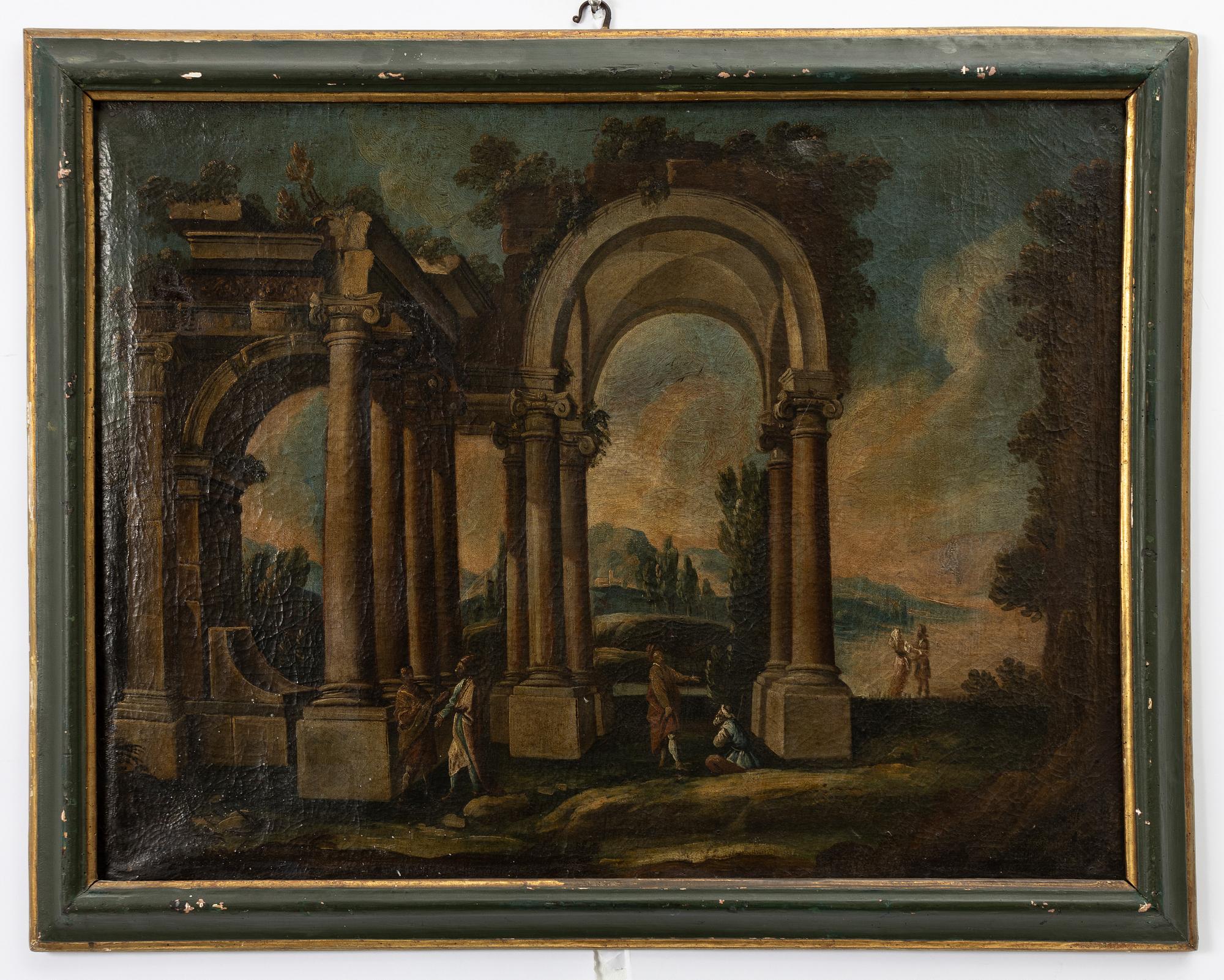 Italiensk skola. 1700-tal. Dörröverstycken, ett par.