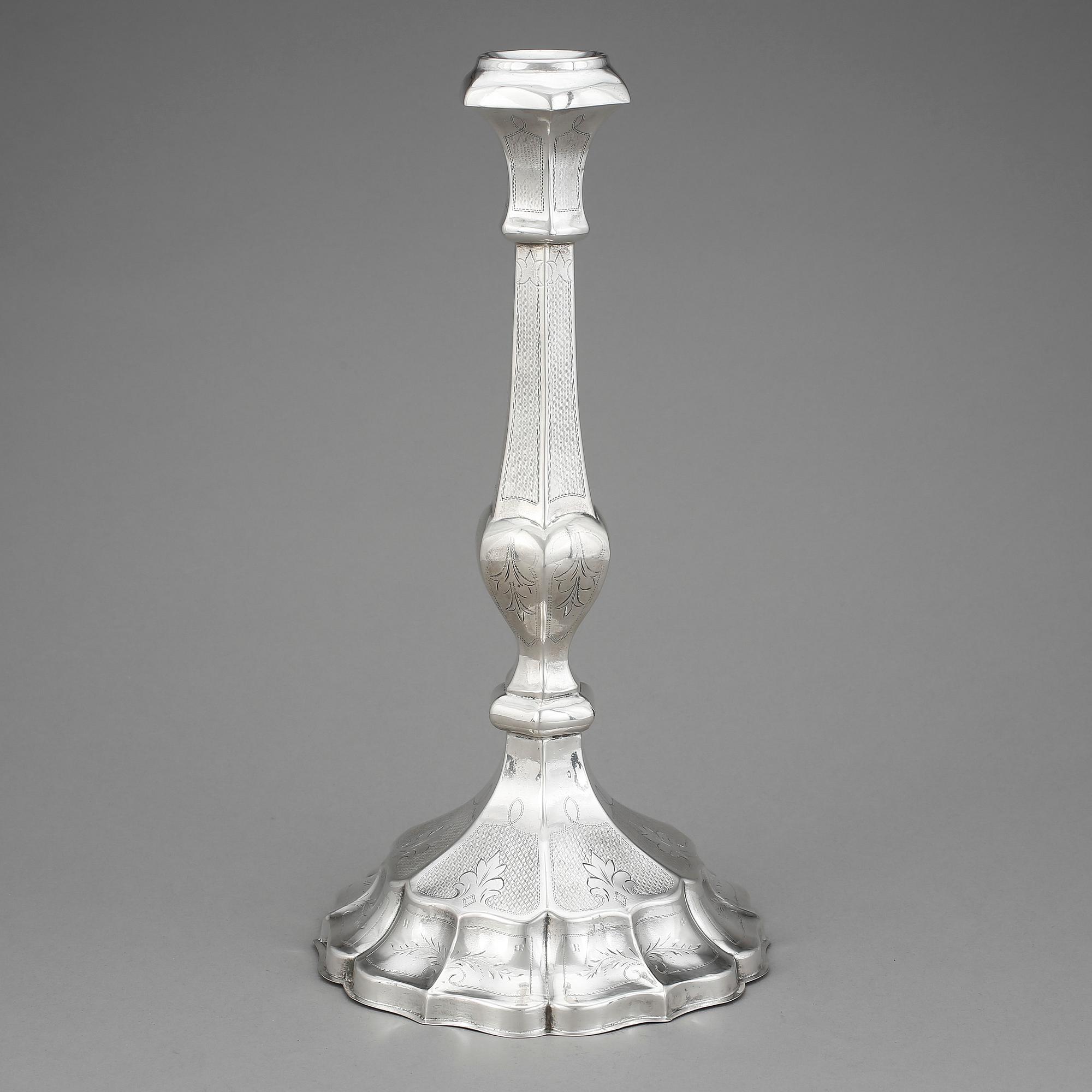 LJUSSTAKE, silver, Österrike-Ungern 1867-1872. Vikt ca 458 gram.