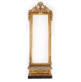 SPEGEL med KONSOLBORD. 1800-talets slut.