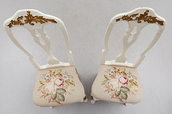 STOLAR, 1 par, rokoko, 1700-talets andra hälft.