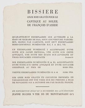 Roger Bissière, "Cantique à notre frère Soleil".