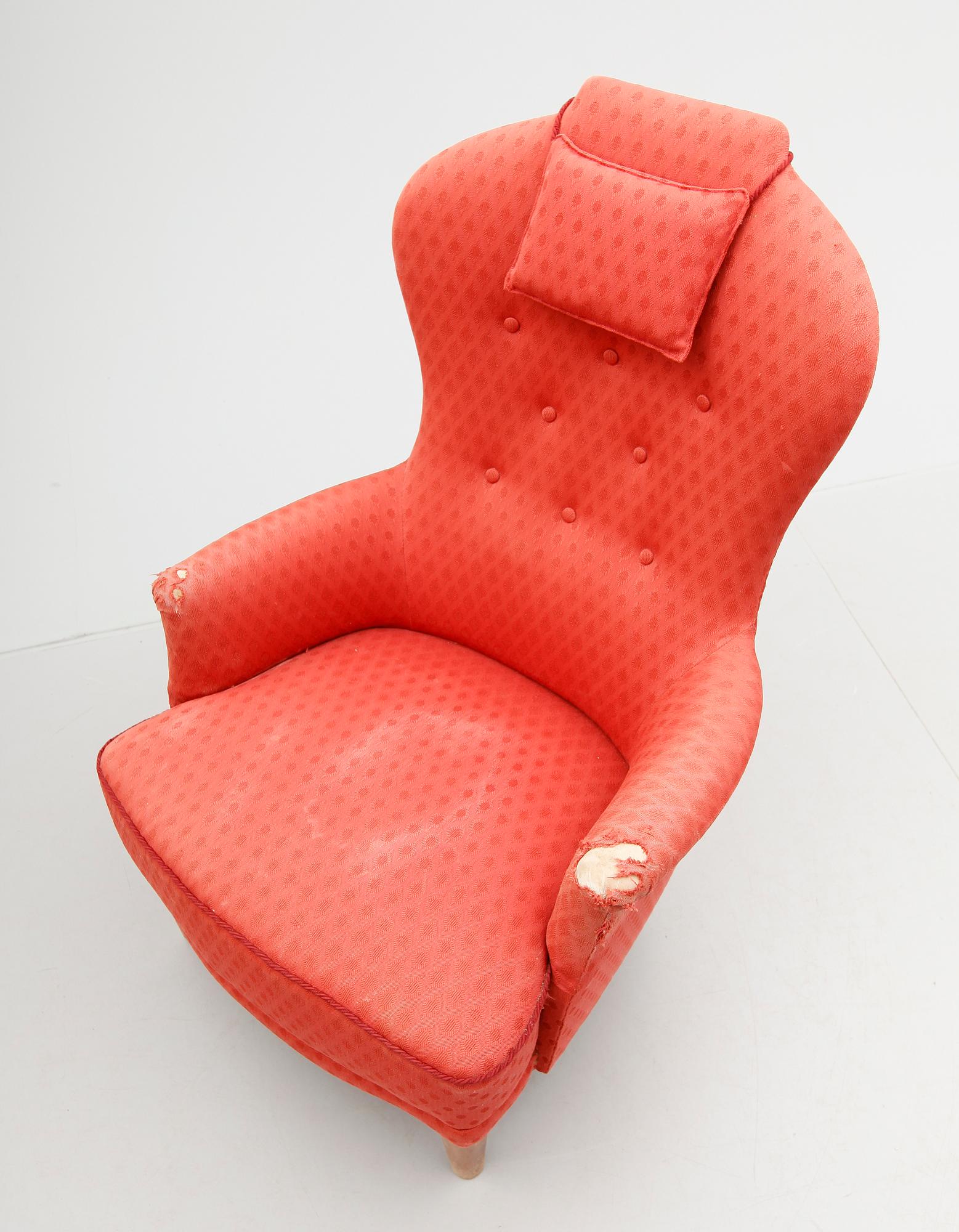 FÅTÖLJ, "Farmor", Carl Malmsten.