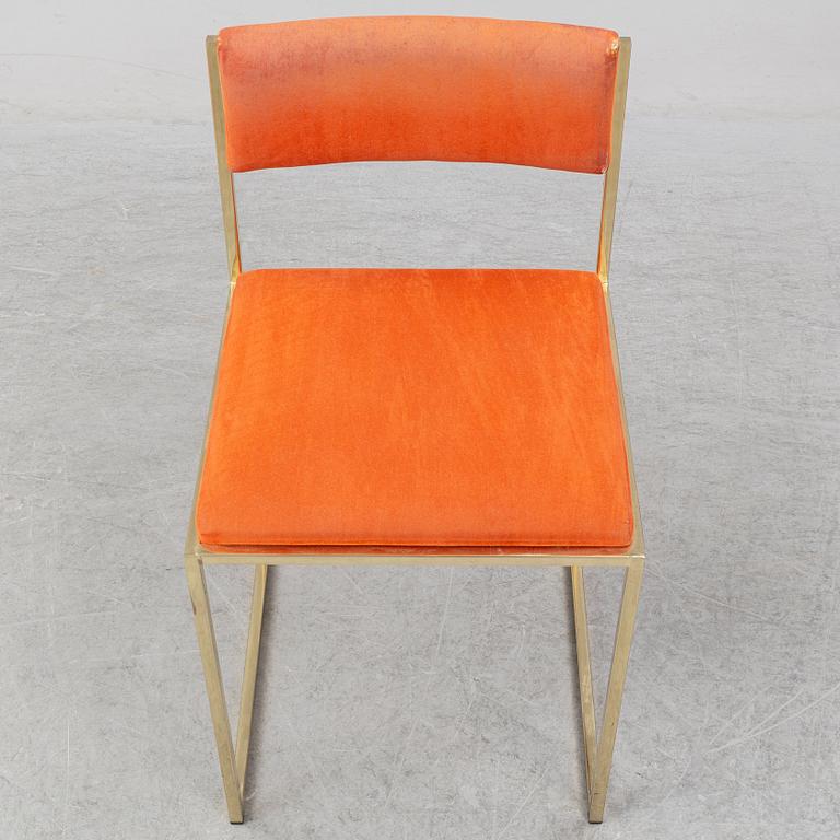 An end of the 20th Century brass chair by Renato Zevi.
