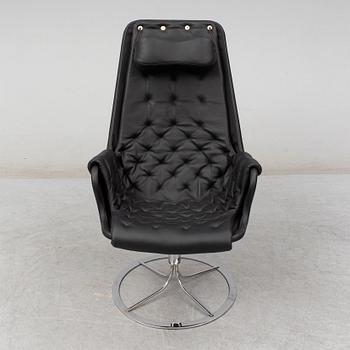 BRUNO MATHSSON, a black leather 'Jetson' easy chair from Dux, 21st Century.