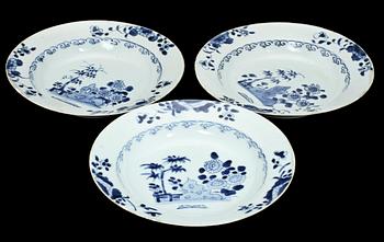 TALLRIKAR, 7 st, porslin, Kina, 1700/1800-tal.