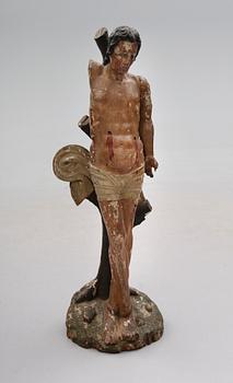 SKULPTUR, skuret trä, 1600-/1700-tal.