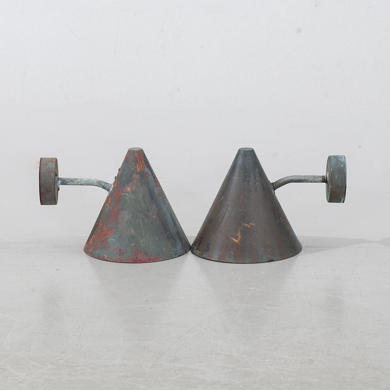HANS-AGNE JAKOBSSON, Two "Tratten" Wall lamps, Markaryd, second half of the 20th century.