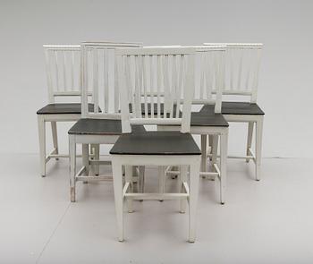 STOLAR, 6 st, gustaviansk stil, 1800-/1900-tal.