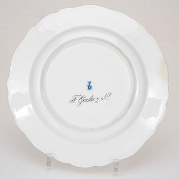 TALLRIK, porslin, Meissen, 1800-tal.