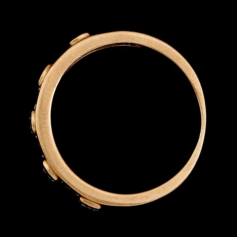 RING, 18 k guld och diamanter 0.25 ct. Vikt ca 4 g.