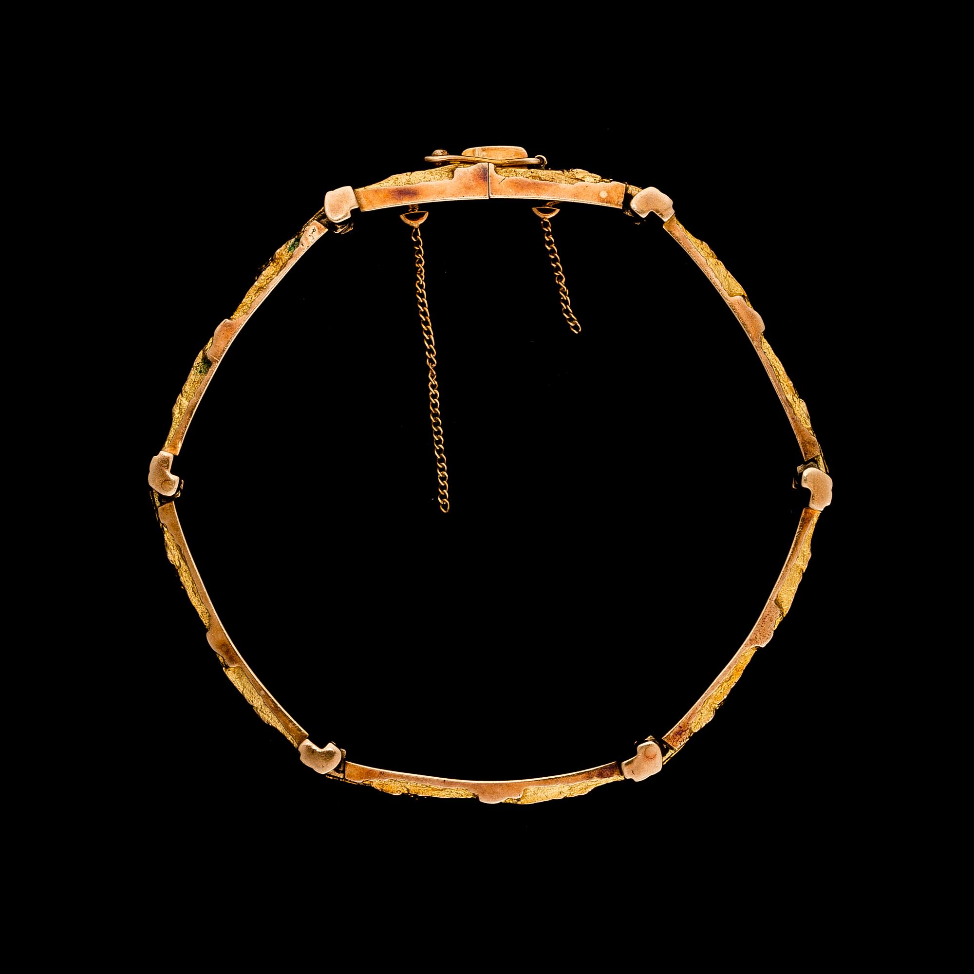 BJÖRN WECKSTRÖM, "Tundra" armband, 14K guld. Lapponia 1968.