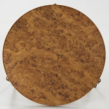 A Josef Frank walnut and burled wood sofa table, model 2139, post 1985.
