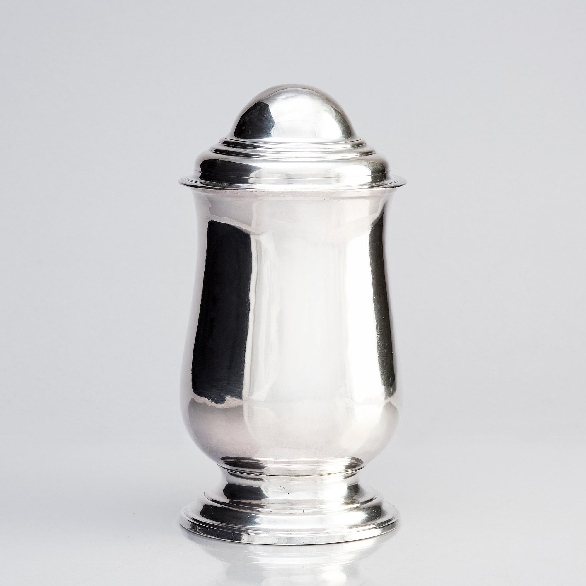 Dryckeskanna, silver, London 1775, möjligen av William Bennet.