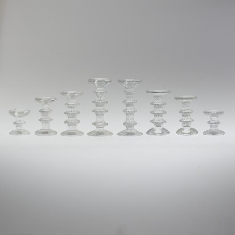 8 candlesticks, designed by Timo Sarpaneva, Ittala, "Festivo".