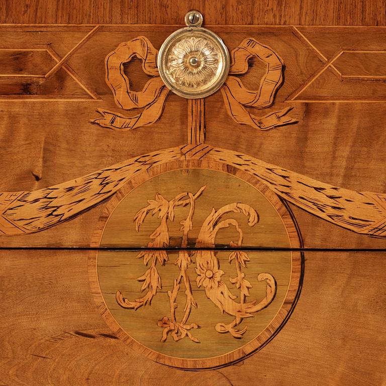 A Gustavian commode by Georg Haupt (master in Sockholm 1770-1784).