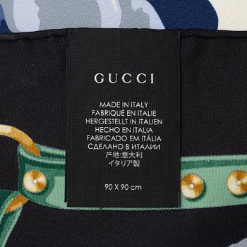 Gucci, a twill silk 'Oshibana' scarf.