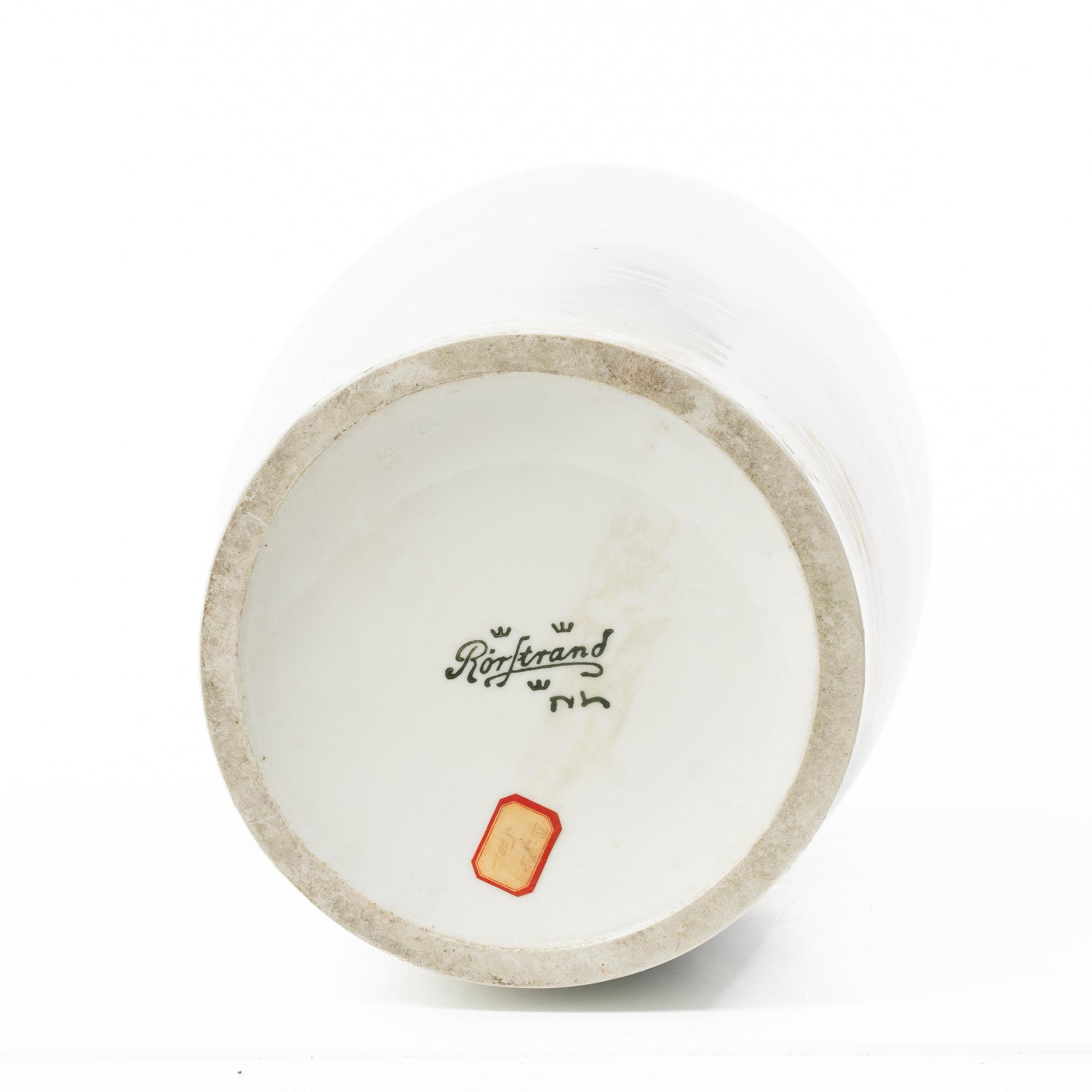 Nils Emil Lundström, An Art Nouveau porcelaine floor vase, Rörstrand, early 20th century.