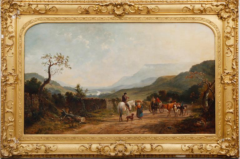 OKÄND KONSTNÄR, olja på duk, England, 1800-talets mitt.
