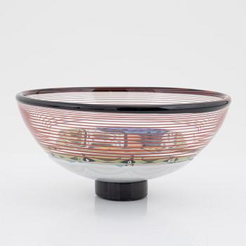 Ulrica Hydman Vallien, a 'Juvel' limited edition vase, and a bowl, numbered 7/60, signed.