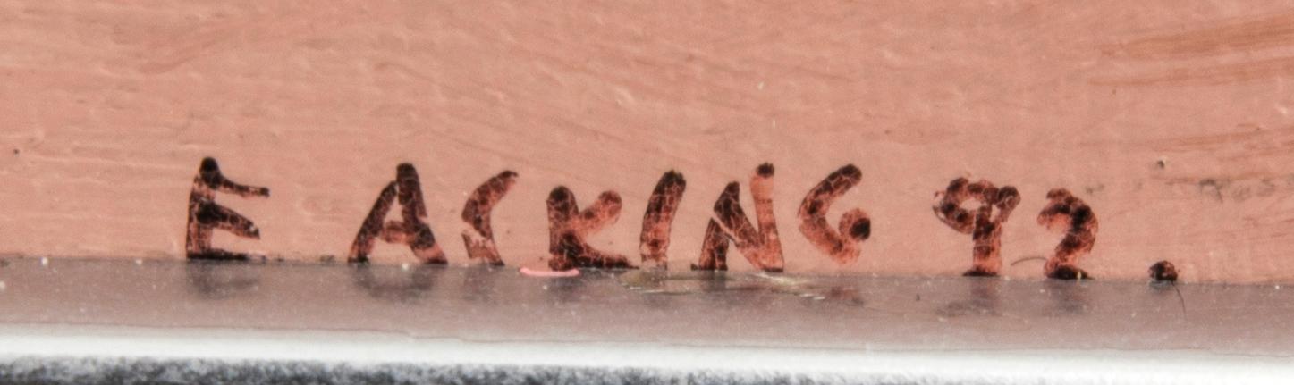 Eva Acking, olja på duk signerad och daterad 92.