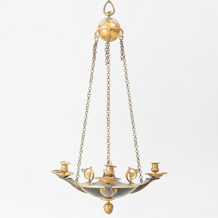 Ampel, för tre ljus, Frankrike, 1800-talets början,  Empire.
