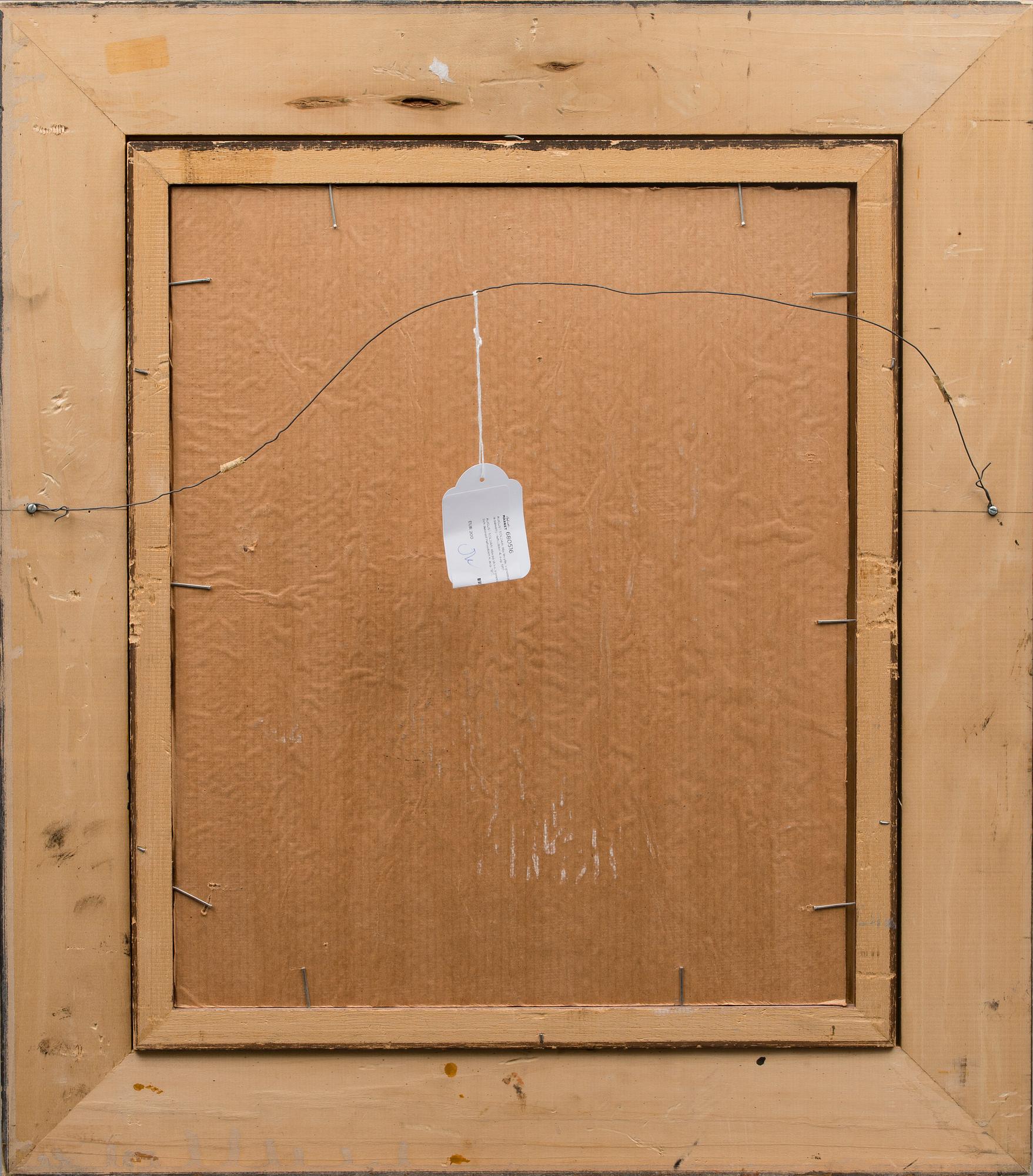 AUGUST SOLDAN, olja på skiva, signerad och daterad Hafsudden 4. aug. 1917.