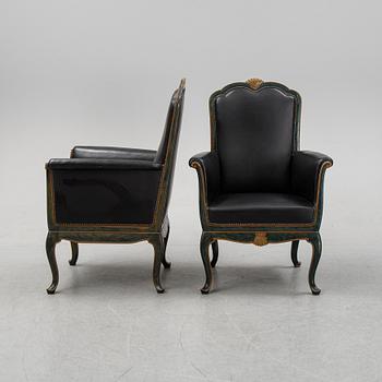 Fåtöljer, ett par, 1900-talets första hälft.