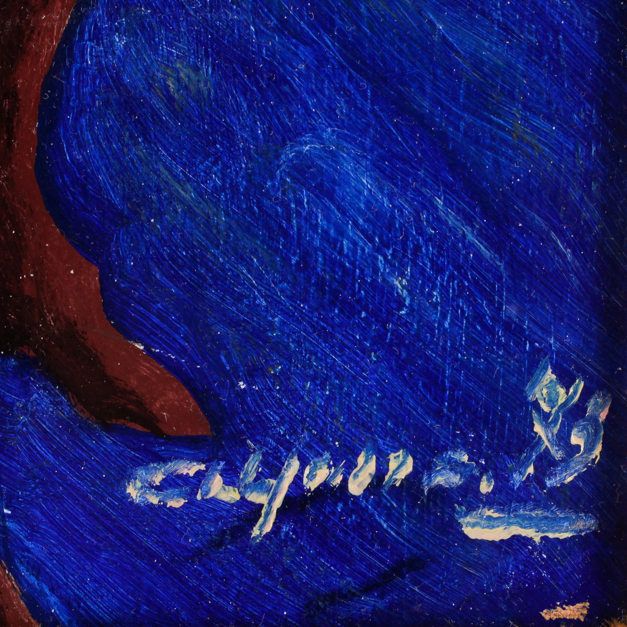 JAN SIGFRID ALFONS CARLSSON, olja på pannå. Sign o dat 75.