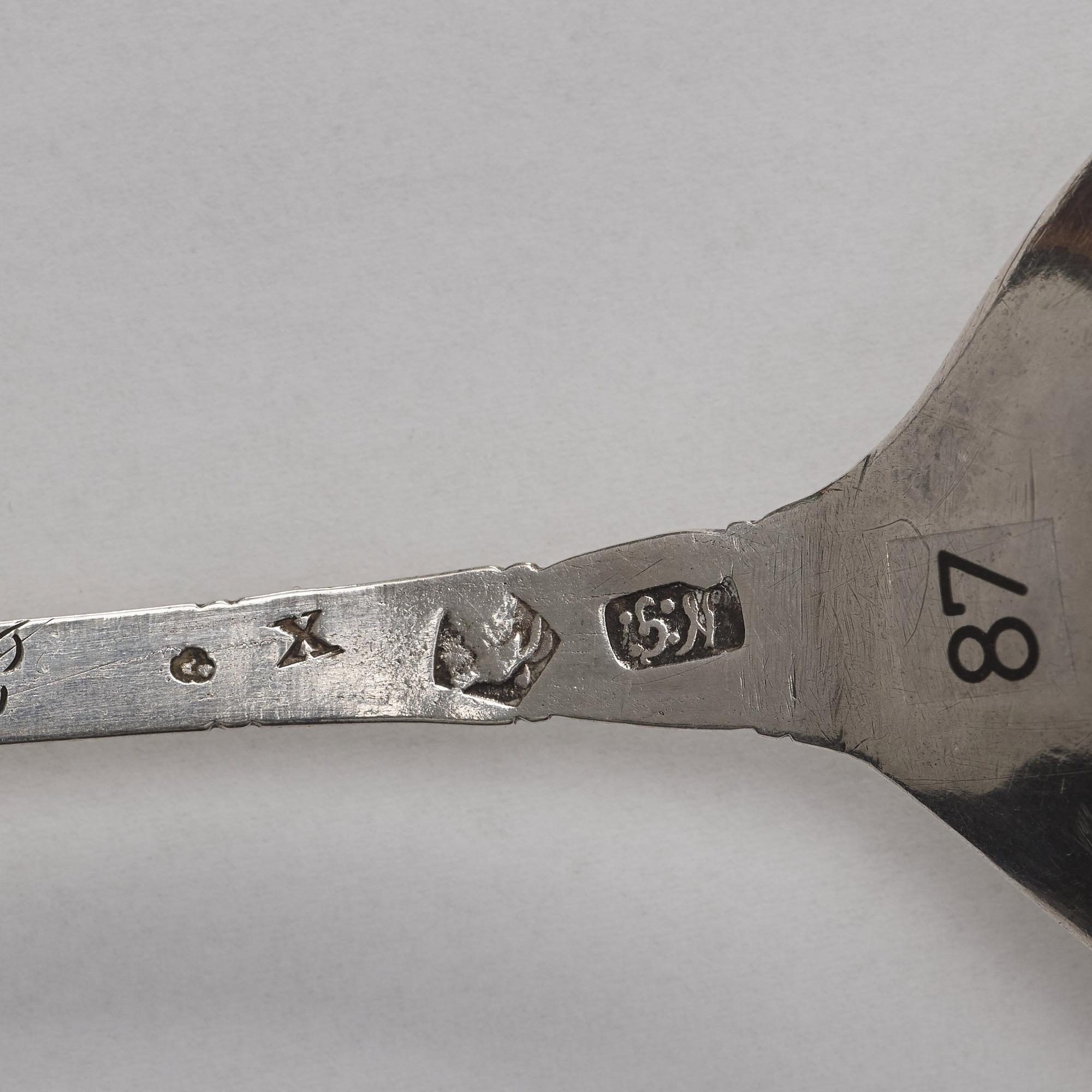 Nils Grubb, sked, silver, Hudiksvall 1780.