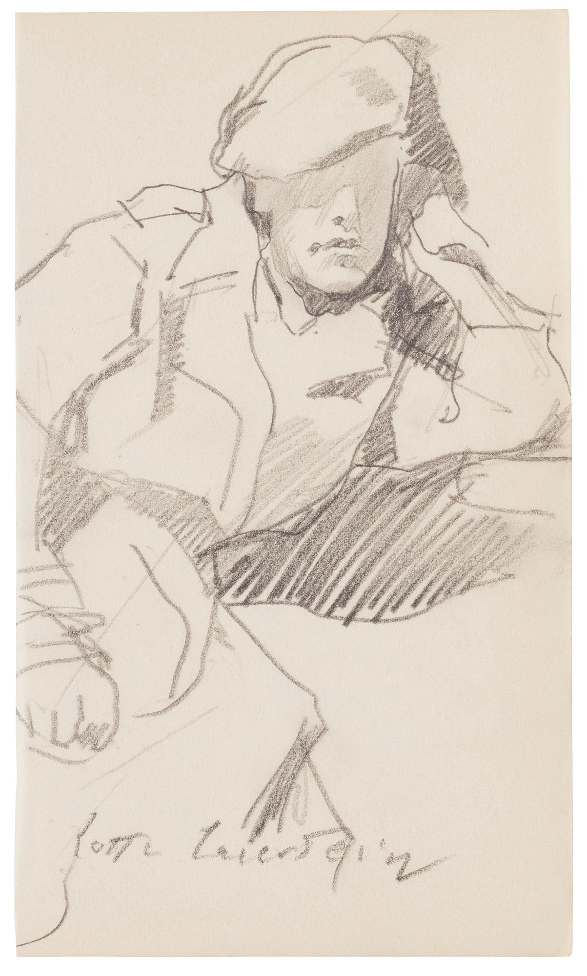 Lotte Laserstein, Man with Beret.