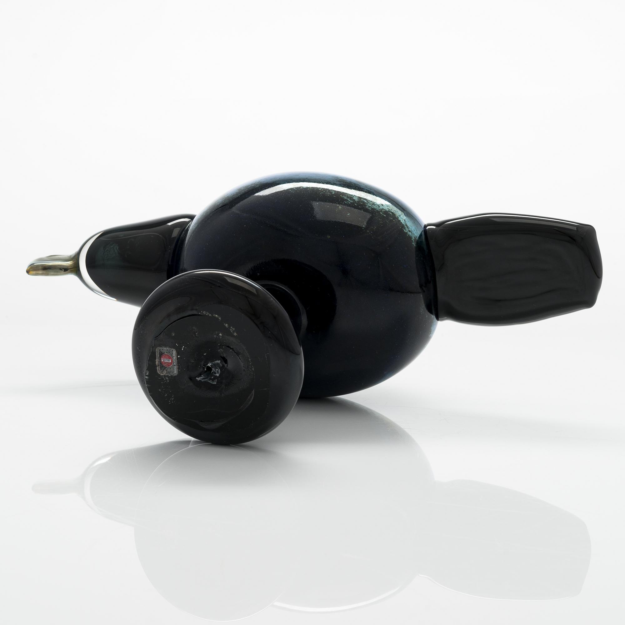 Oiva Toikka, Lasilintu "Jalohaukka". Signeerattu Oiva Toikka Nuutajärvi.